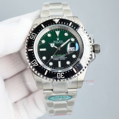 Clean Factory Rolex Submariner 3235 Green Face Watch 43mm